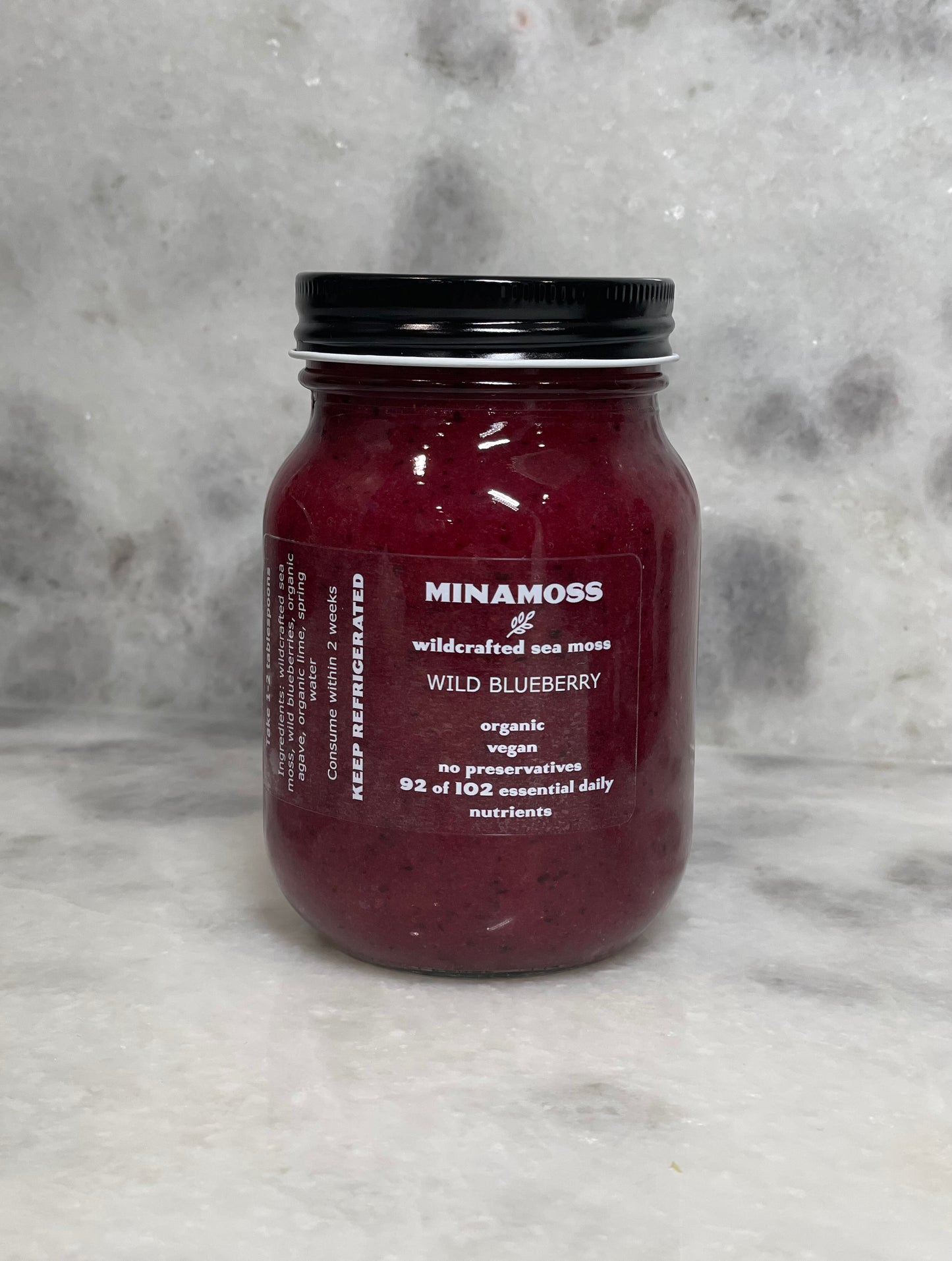 MinaMoss Wildcrafted Sea Moss Wild Blueberry