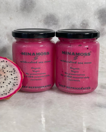 MinaMoss Wildcrafted Sea Moss Dragonfruit